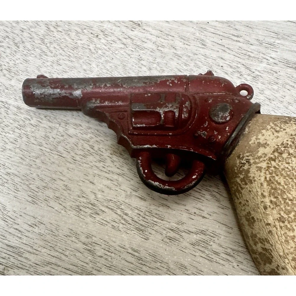 Vintage DieCast Metal-Rubber Bulb Water Gun - Decorative Antique Toy Collectible